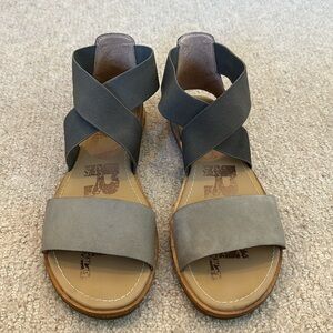 Sorel Ella Sandal Olive Green Sz 8.5